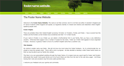 Desktop Screenshot of fostername.com